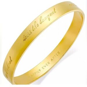 Kate Spade “Happily Ever After” Bride Engraved Bangle Bracelet